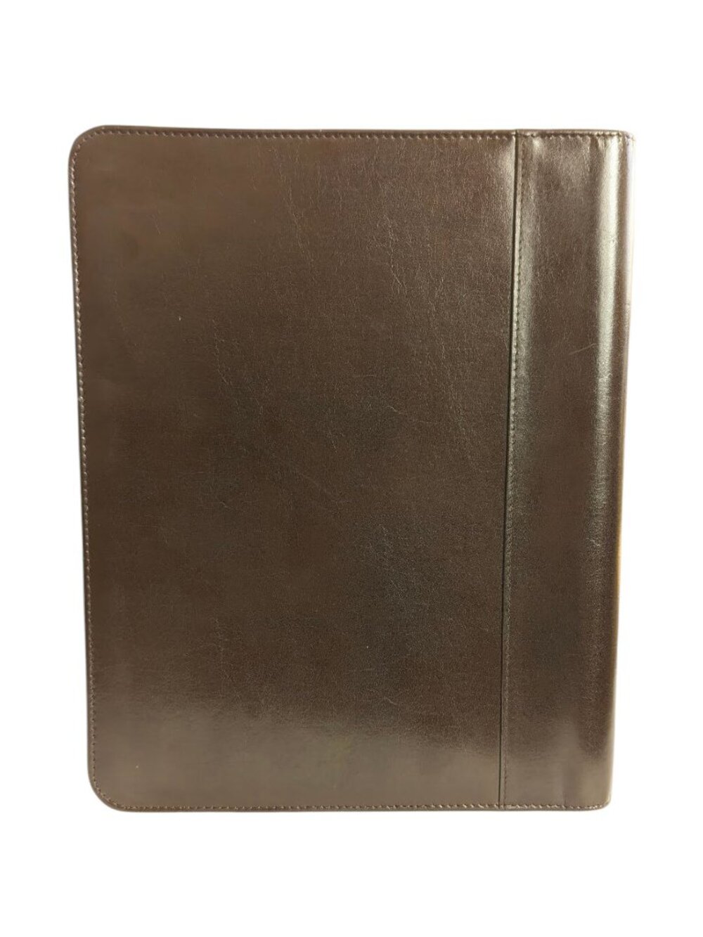 Vintage Brown Leather A4 Portfolio - DAY-TIMER Zippered File Case - Picture 6 of 6